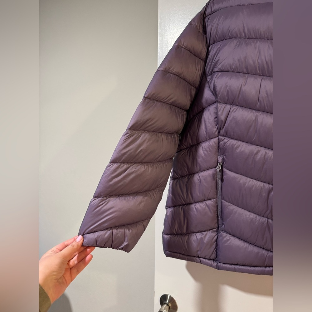 Charter Club 4x Women's Purple packable Puffer Jacket with hood bag included - Picture 10 of 10